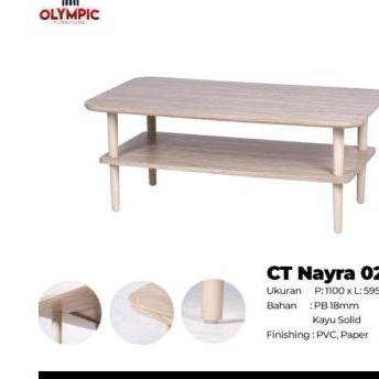 coffe table meja tamu minimalis modern CT Nayra 02 Olympic