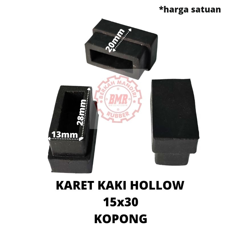 karet hollow 15x30 kopong/karet kaki jemuran/karet kaki meja besii hollow