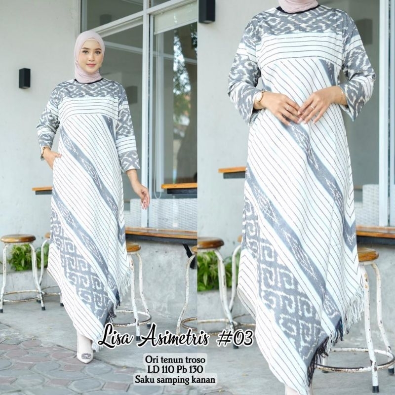 Longdress Tenun Troso Asimetris #3