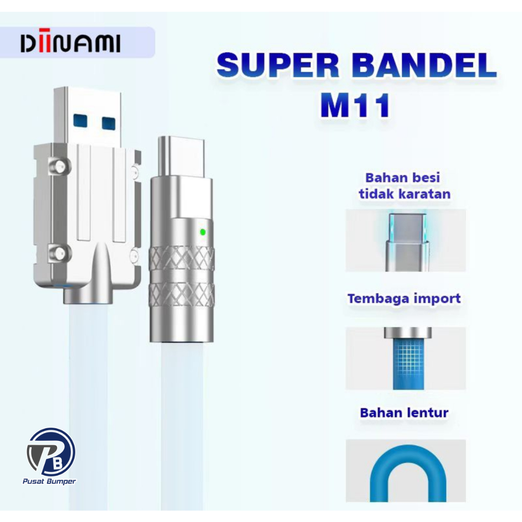 Kabel Data Diinami M11 6A 1200 mm Fast Charging