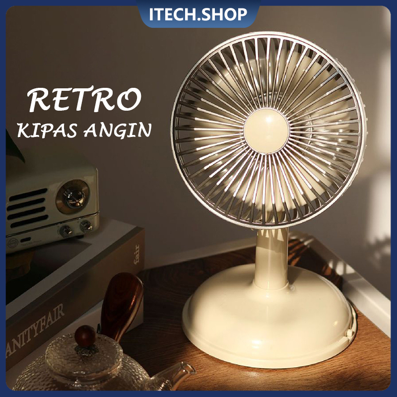 Retro Kipas Angin Desktop USB Charging Mini Fan