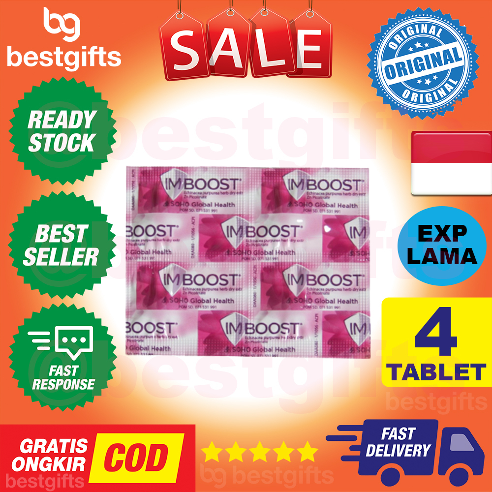 IMBOOST TABLET MULTIVITAMIN MULTI VITAMIN DAYA TAHAN TUBUH IMUN BOOSTER BOOST 1 STRIP ISI 4 TABLET