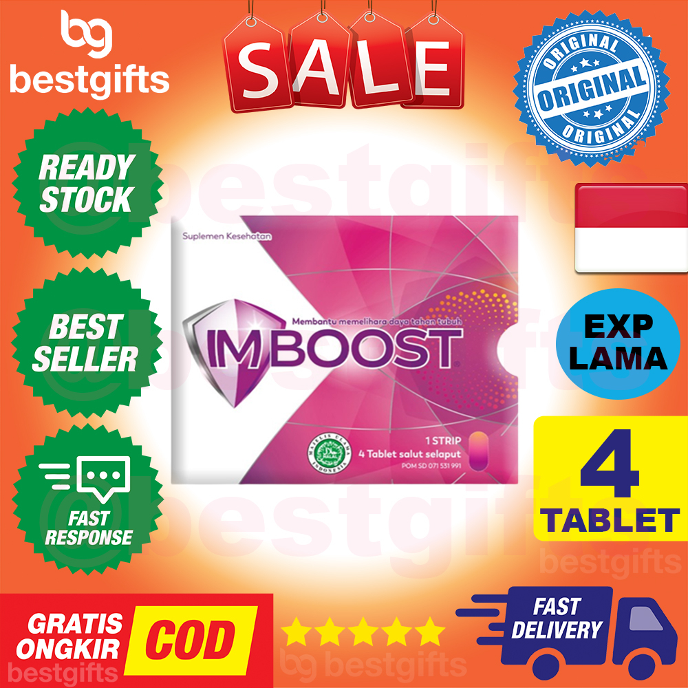 IMBOOST TABLET MULTIVITAMIN MULTI VITAMIN DAYA TAHAN TUBUH IMUN BOOSTER BOOST 1 STRIP ISI 4 TABLET