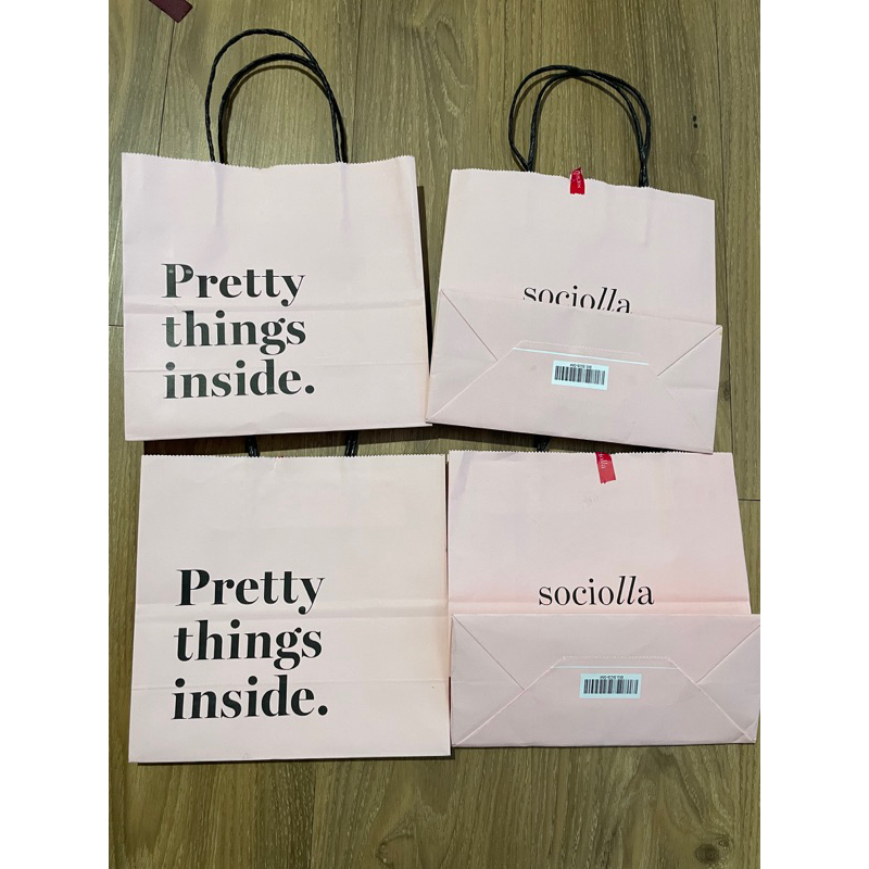 

MIN BELI 3 PCS BOLEH MIX paperbag paper bag kantong belanja kertas sociolla original size S