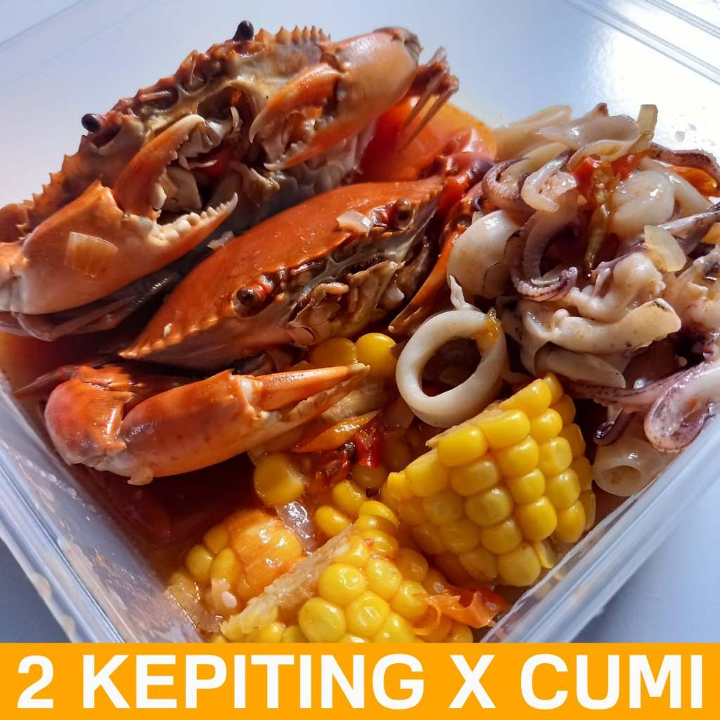 

Nasi + 2 Kepiting Mix Cumi Asam Manis Special - Arviansyah Seafood Surabaya