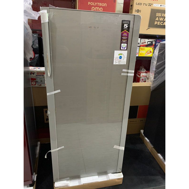 Polytron Kulkas 1 Pintu 180L Belleza Tempered Glass PRA 18DMS PRA18DMS