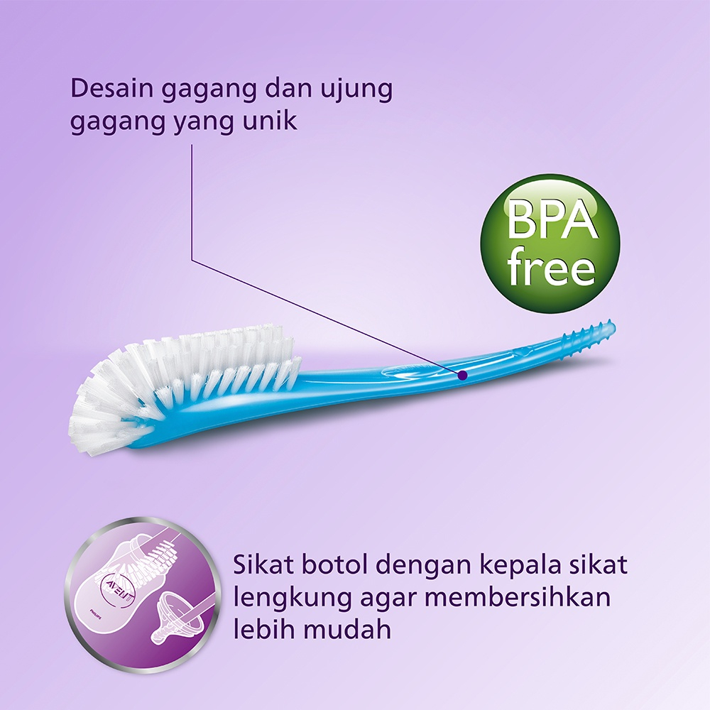 Philips Avent Bottle &amp; Nipple Brush Sikat Pembersih Botol Bayi