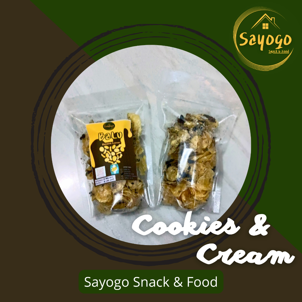 

Keripik Pisang Lumer Cookies n Cream 115g / Bannana chips lumer