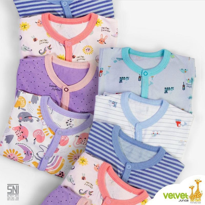 VELVET SETELAN BAJU PIYAMA ANAK ANTI MOSQUITO / ANTI NYAMUK BOY GIRL 0-9 BULAN