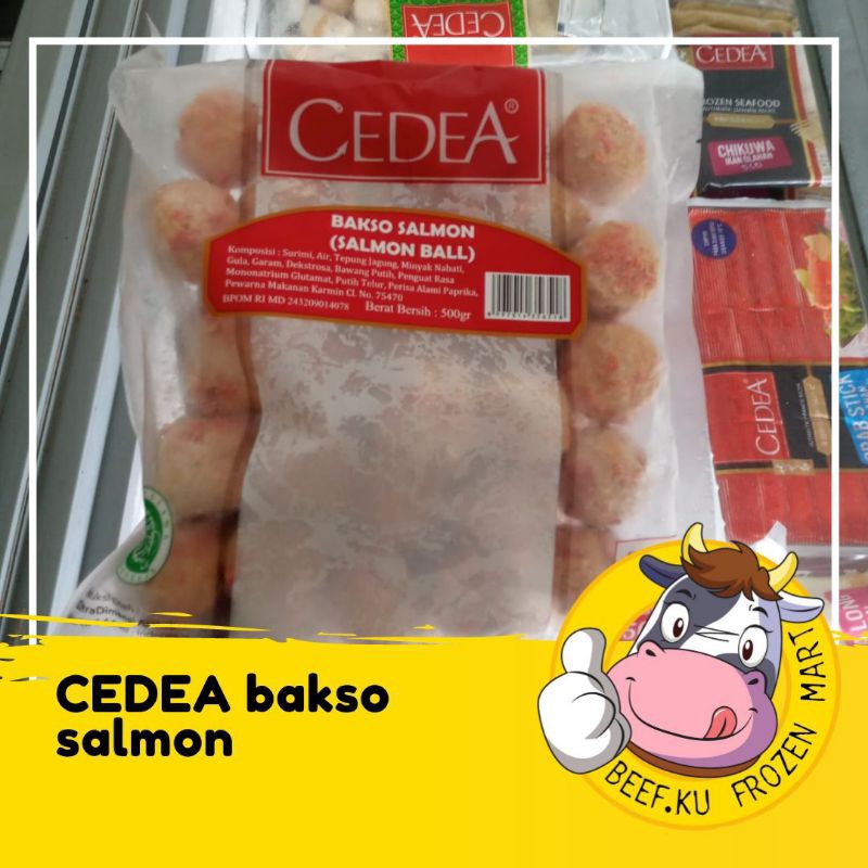 

Cedea - Salmon Ball 500gr Cedea Frozen Halal Higenis Bakso Ikan