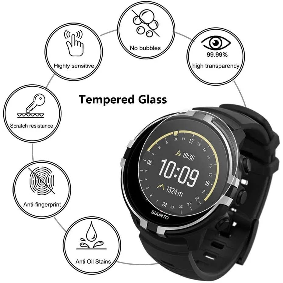 Tempered Glass Anti Gores Screen Guard pelindung layar Antigores SUUNTO 5 7 9 Baro Peak