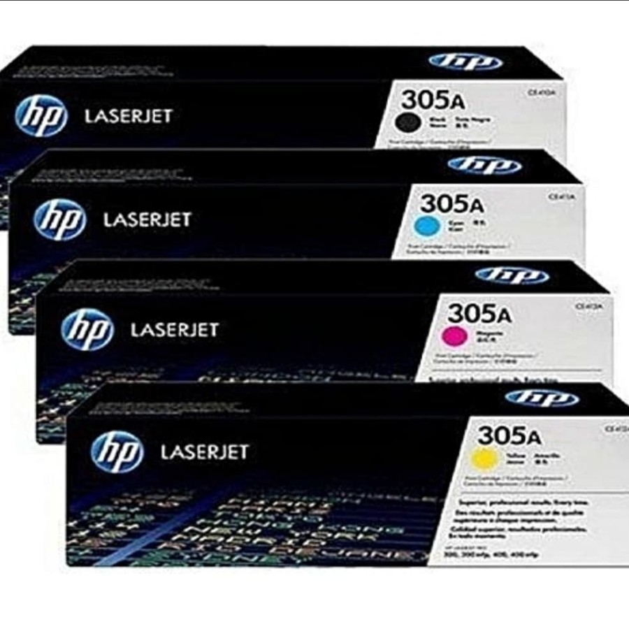 Paket Toner H P 305A Black &amp; Colour LaserJet ORIGINAL - PAKET PERSET