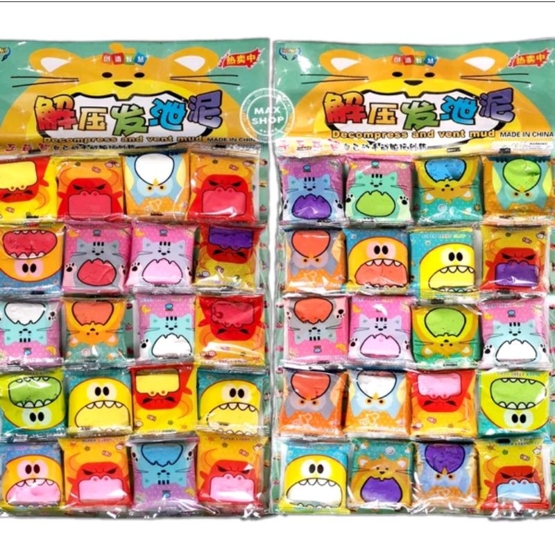 Mainan Clay Monster 20pc 1Lembar