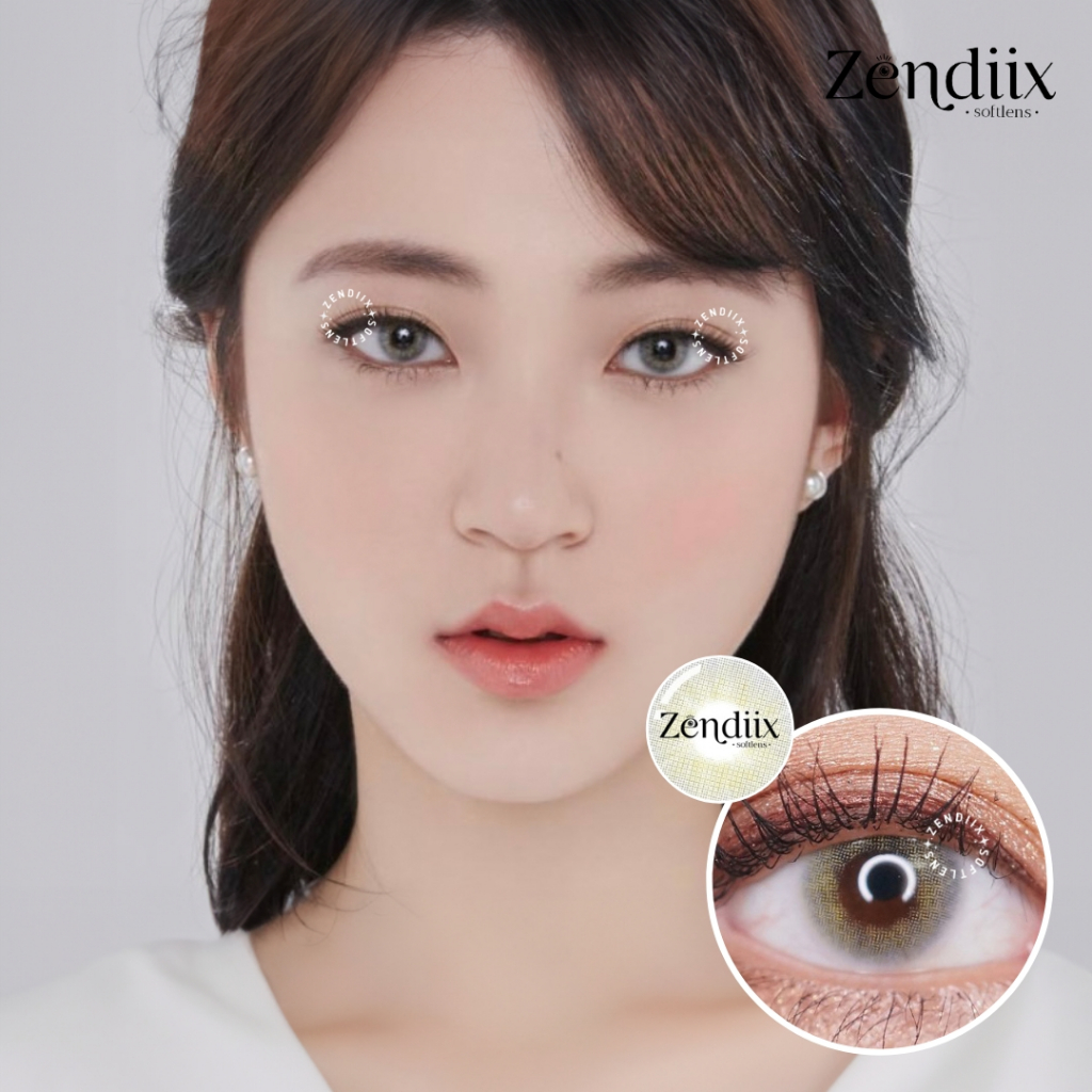 Softlens TRAPEZIUM Warna BELLA SMOKY Normal Minus