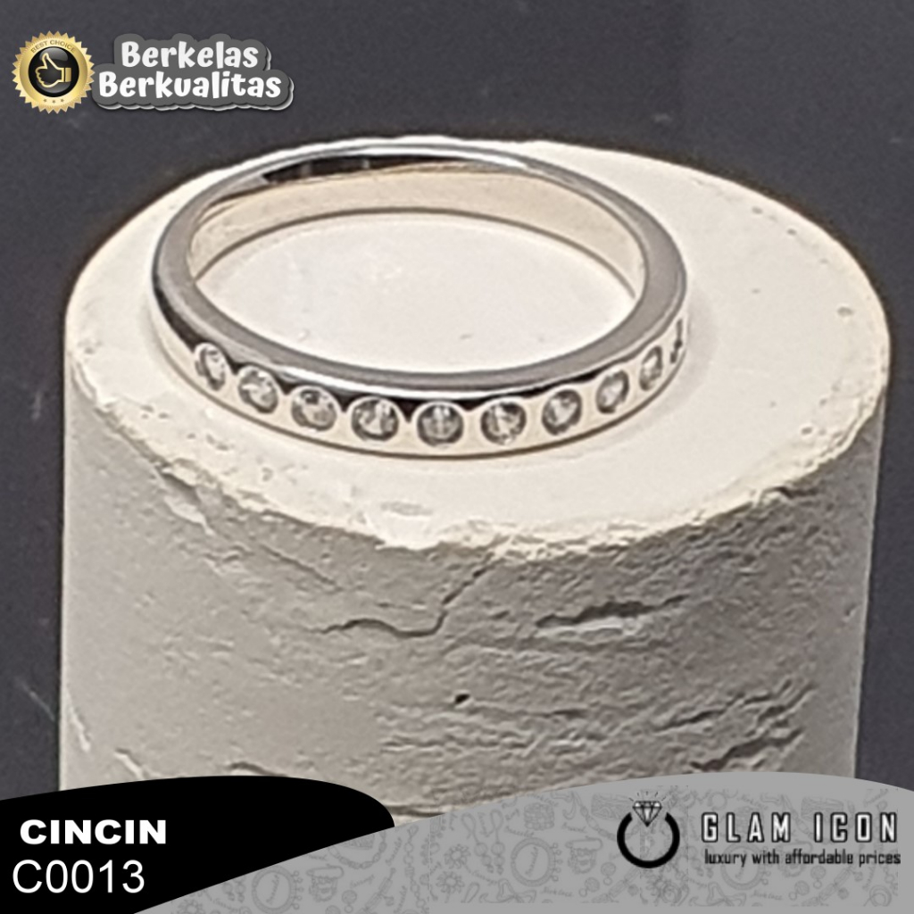 Cincin Couple mata baris skip C0013 CCS