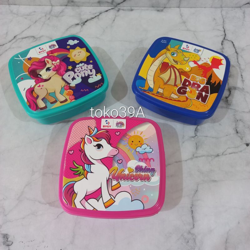 Grosir 1 Lusin (12 pc) Tempat Makan Sekat LUCKY / Lunch Box Anak Souvenir Ulang Tahun