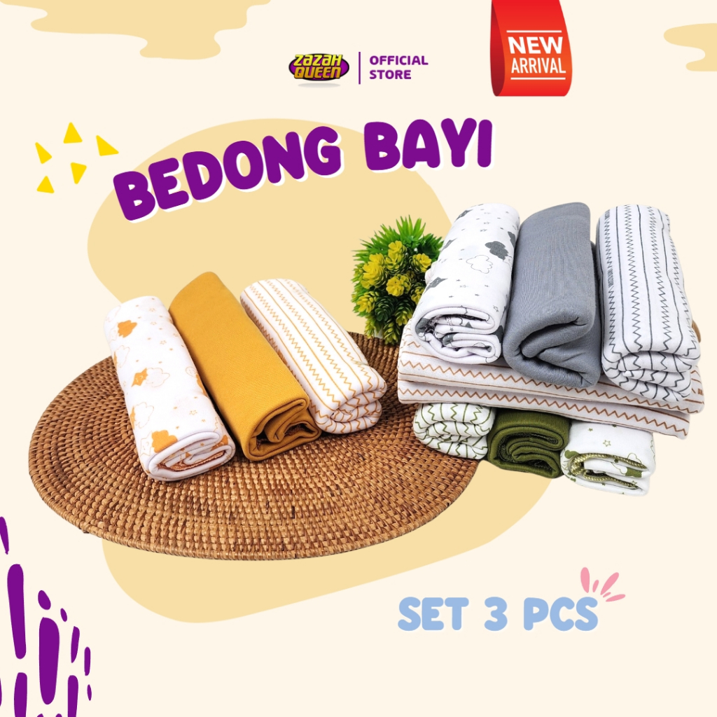 110 x 90 Bedong Bayi JUMBO Set 3 PCS