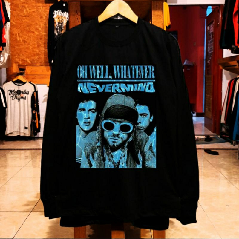 KAOS PANJANG BAND NIRVANA ORIGINAL DISTRO - KAOS PANJANG PRIA KURT COBAIN DISTRO ORIGINAL TERBARU