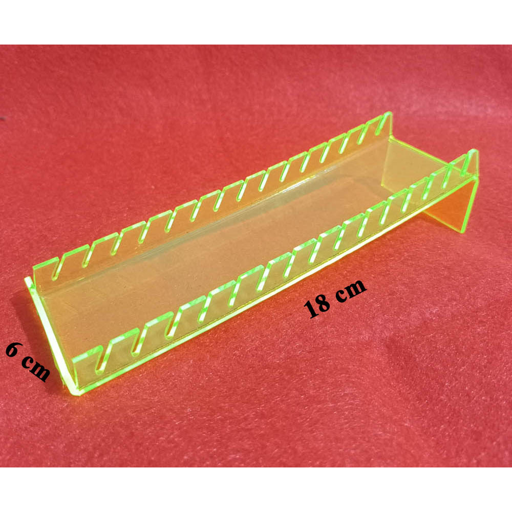 [QH] DUDUKAN KARTU/TEMPAT KARTU/TATAKAN KARTU PERDANA VOUCHER AKRILIK TEBAL 15 SLOT HIJAU