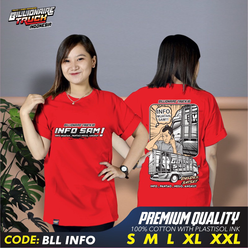 BISA COD Kaos tshirt truck INFO MUATAN SAM dewasa obral murah