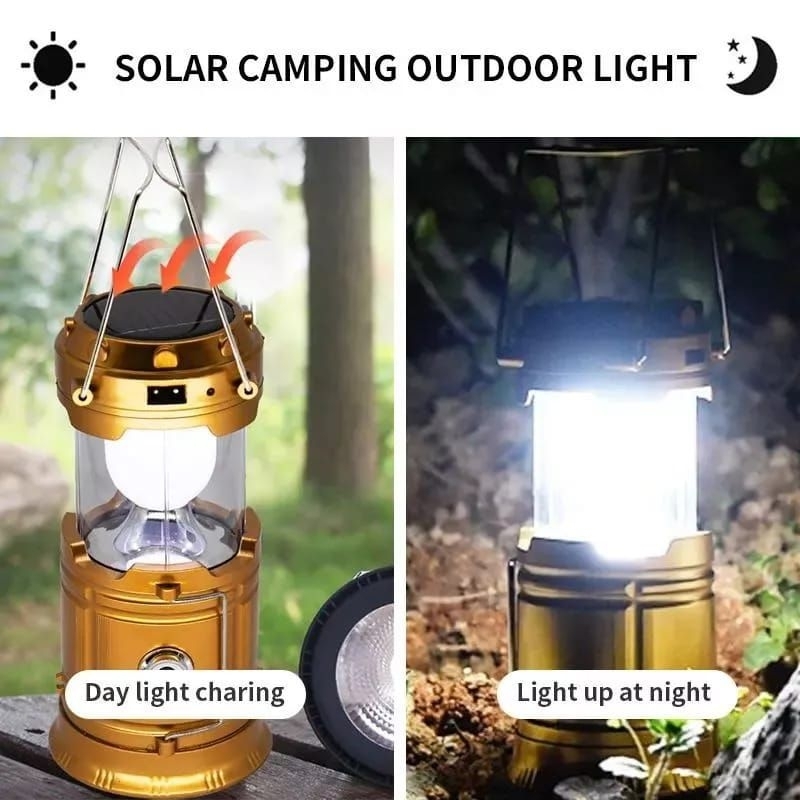 {DS} LAMPU CAMPING LENTERA SOLAR 6 LED / LAMPU CAMPING LANTERN 6 LED TENAGA SURYA BISA BUAT POWER BANK