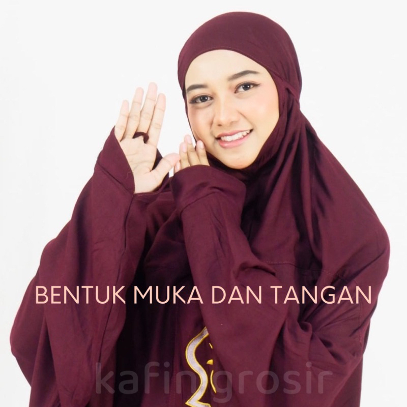 Mukena Terusan Hadramaut Terompah Bordir Polosan Warna Mukenah Bali Dewasa Jumbo Rayon Polos Hadromout