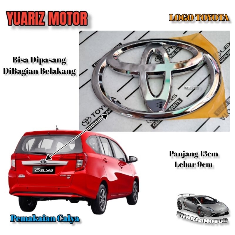 Logo Emblem Toyota Calya Bagasi Belakang Original/Emblem Logo Toyota Belakang Bagasi Calya Original