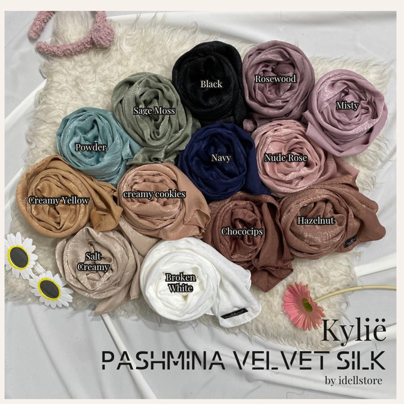 [BUY 1 GET 1] 11-15 November 2023 • Pashmina Velvet Silky by Idellstore • Pashmina velvet termurah terbaik jahit rapi pashmina velvet premium