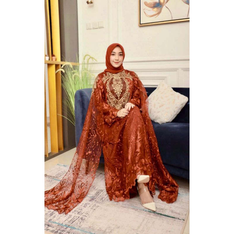 KEBAYA ORIGINAL//KEBAYA MODERN//GAMIS SORAYA BORDIR (JUMBO LD 120CM)//SERAGAMAN KELUARGA//BAJU PESTA LAMARAN//BAJU LEBARAN//BAJU WISUDA//BAJU KONDANGAN//By pelangi jaya