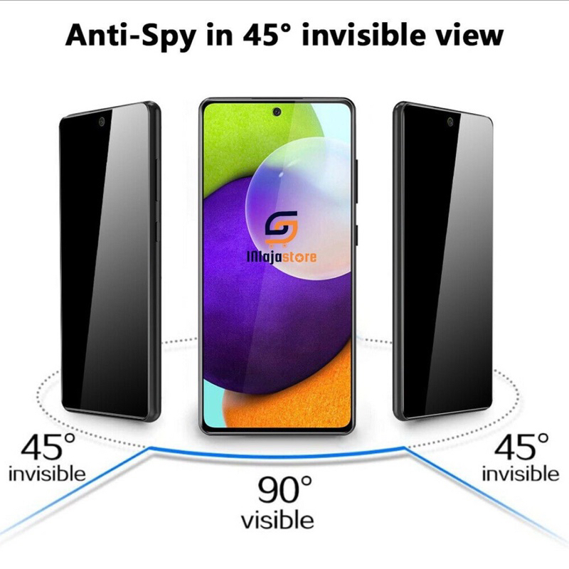 tempered glass anti spy privacy reno 8 pro 7 pro 3 pro 5G 4F 2F 7Z 6Z 5Z 2Z anti gores kaca fullayar tidak bisa di lihat dari samping