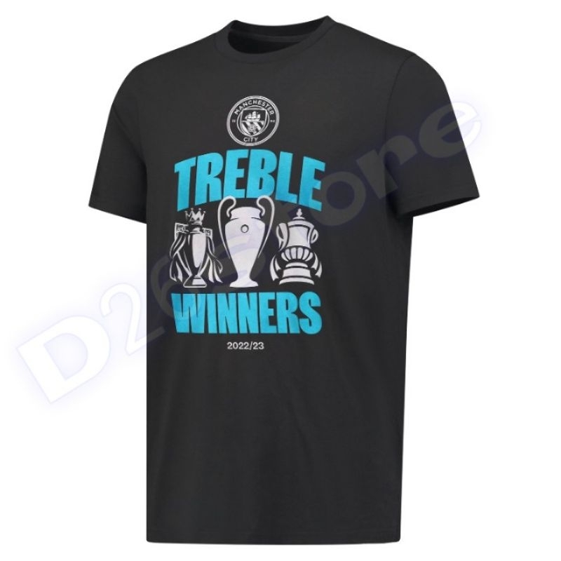 Kaos Bola Man. CityY_ TREBLE WINNERS Champions Juara 2022 / 2023