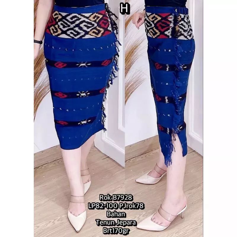 ROK TENUN RUMBAI 7/8 ROK KERJA WANITA