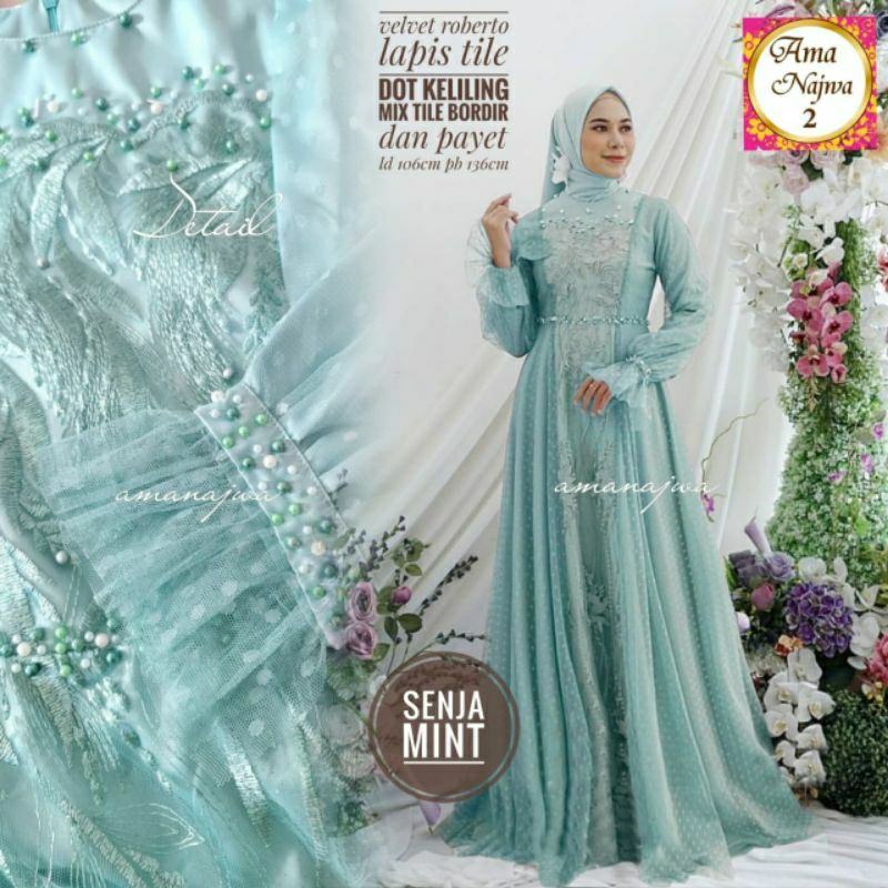 gamis pesta Ama najua senja maxy