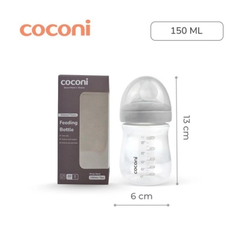 COCONI Wide Neck Baby Feeding Bottle150ml 270ml |  Botol Susu Dot Bayi