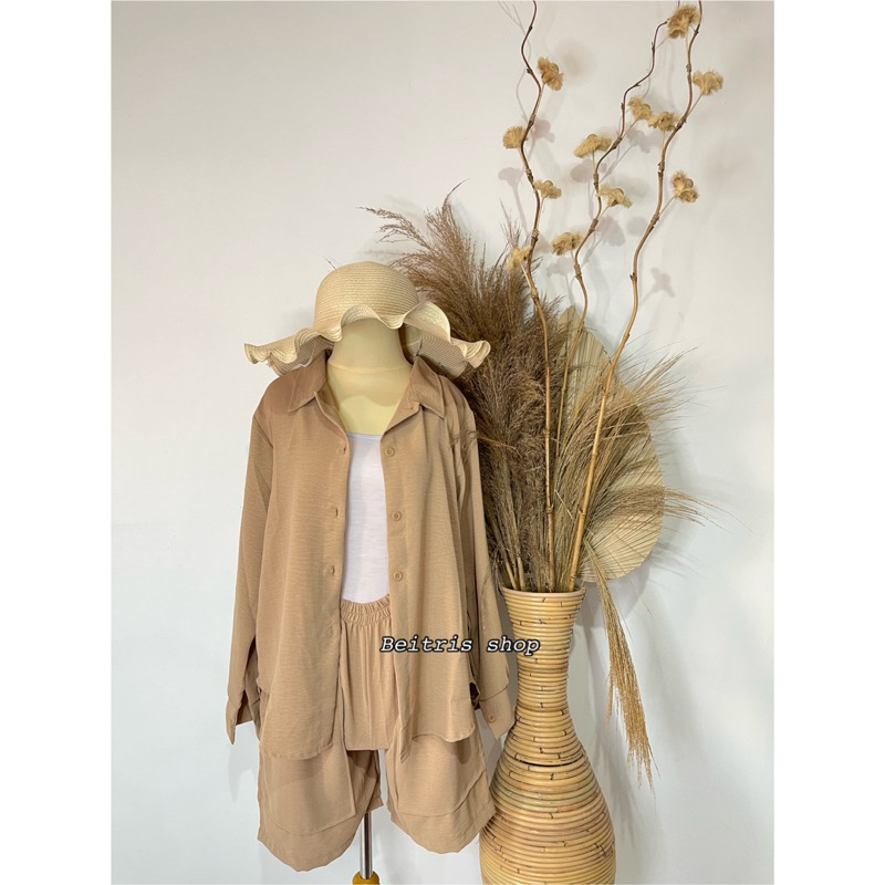 CRINKLE SET - SETELAN WANITA CELANA PENDEK | CRINKLE AIRFLOW PREMIUM