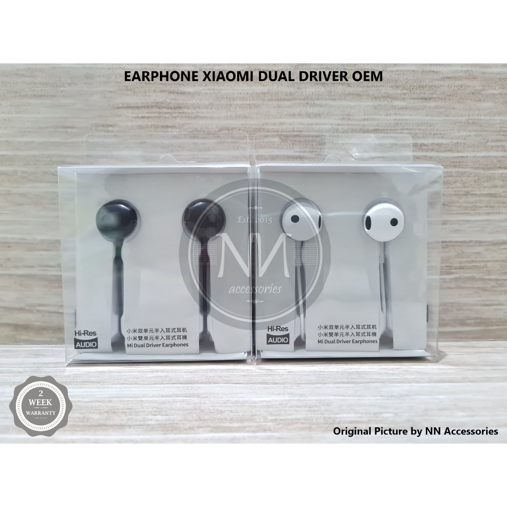 HEADSET EARPHONE XIAOMI DUAL DRIVER REDMI NOTE 2 3 4 5 6 7 8 9 10 11 PRO POCO M2 M3 M4 M5 X2 X3 X4 X