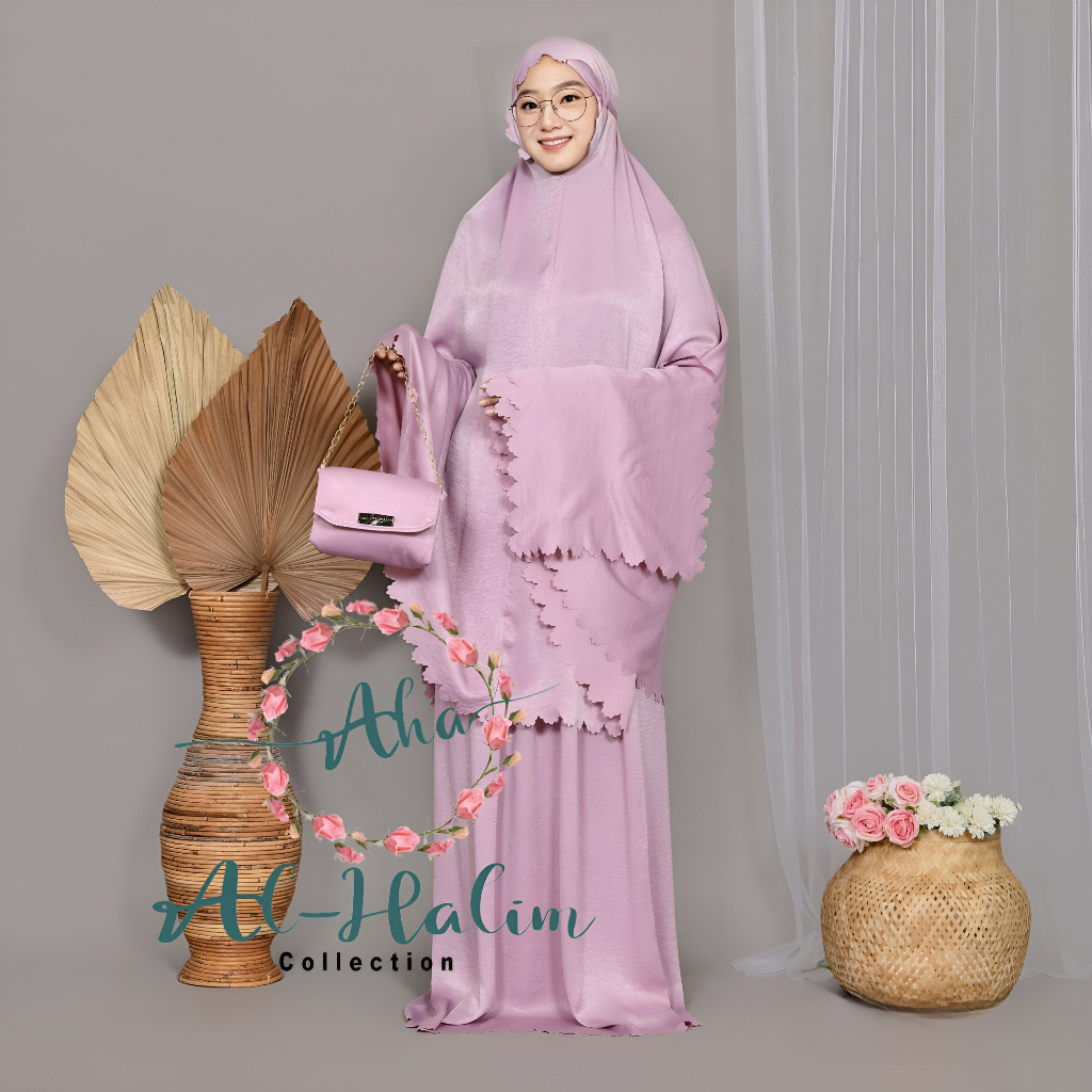 mukena santorini silk premium mukenah dewasa jumbo premium