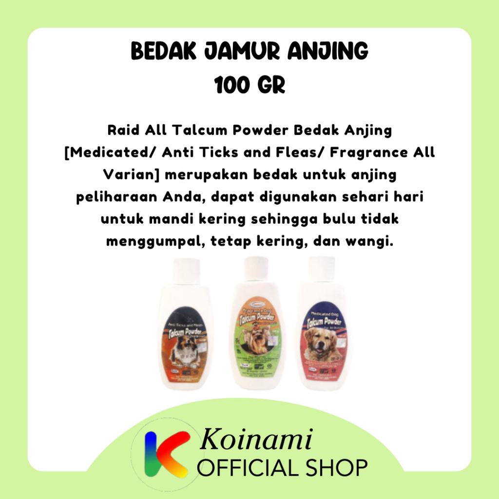 BEDAK JAMUR ANJING / BEDAK KUTU ANJING / BEDAK WANGI ANJING / AKSESORIS HEWAN / PET SHOP