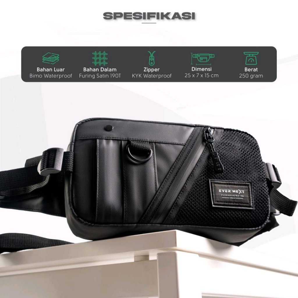 Tas Selempang Sling Bag Handbag Slempang Clucth Bag Waistbag Pria Cowok Distro Anti Air Original Kecil Waterproof Multifungsi R07