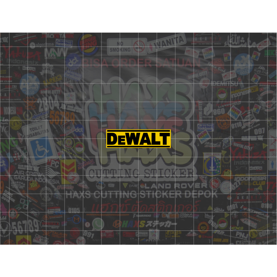 Cutting Sticker Dewalt Ukuran 3.5 Cm Untuk Perkakas