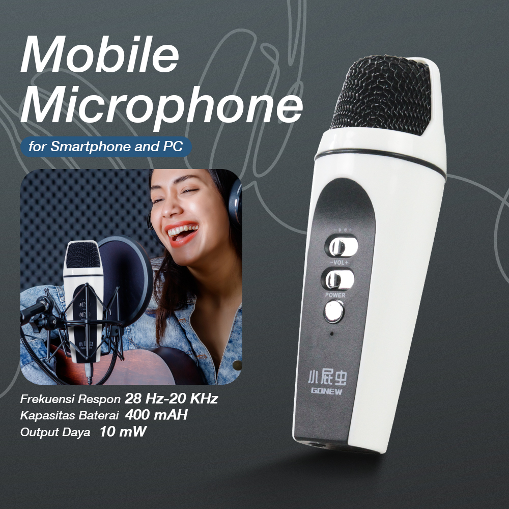 Taffware Mobile Microphone for Smartphone and PC - MC-919A - OMIPAKEC White/Black