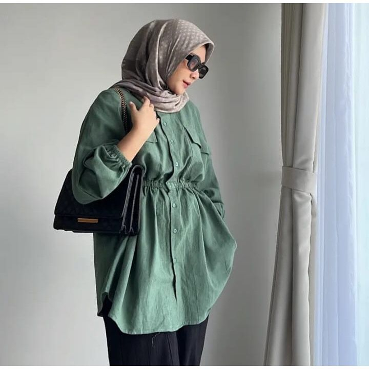 Atasan Wanita Linen Numa Blouse Pakaian Atasan Wanita murah