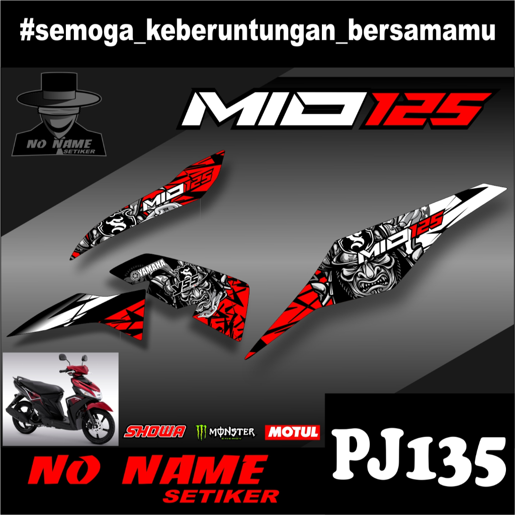 Sticker Striping mio m3 (pj135) - decal Stiker setriping Variasi List Motor