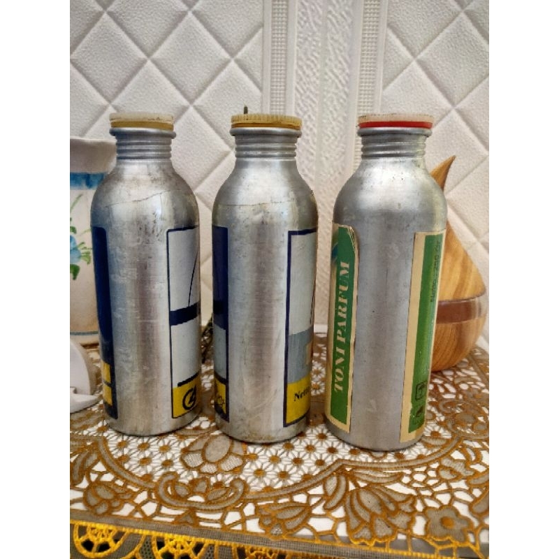 BOTOL ALUMUNIUM//BOTOL KALENG KOSONG//BOTOL BEKAS PARFUM//250ML//
