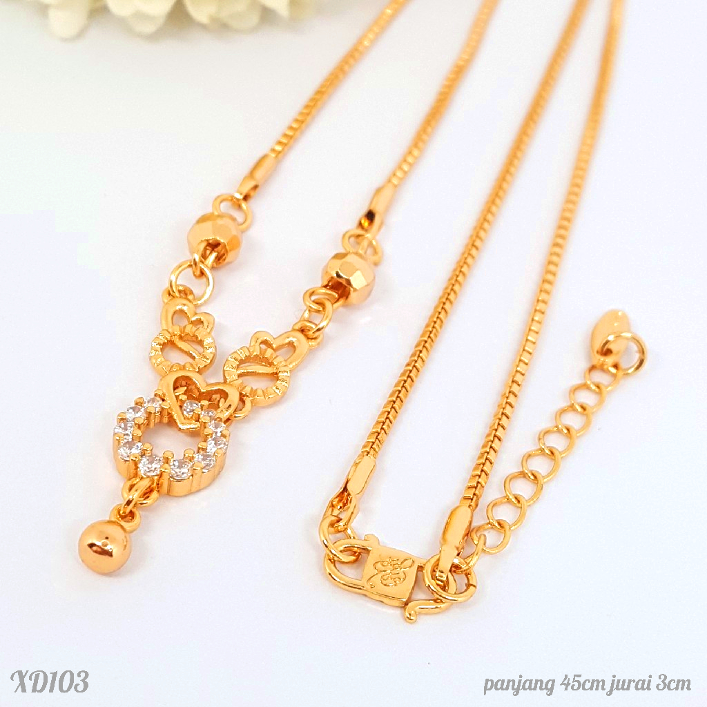 PGX Kalung Wanita Xuping Perhiasan Lapis Emas Aksesoris Fashion Premium - XD103