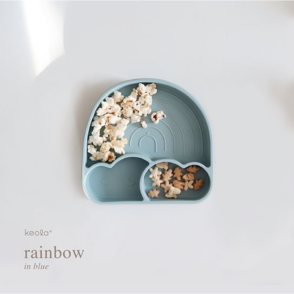 T24 - Keola Rainbow Plate Suction | Piring Tempat Makan Anak Bayi Silicone Food Grade Premium Silicone