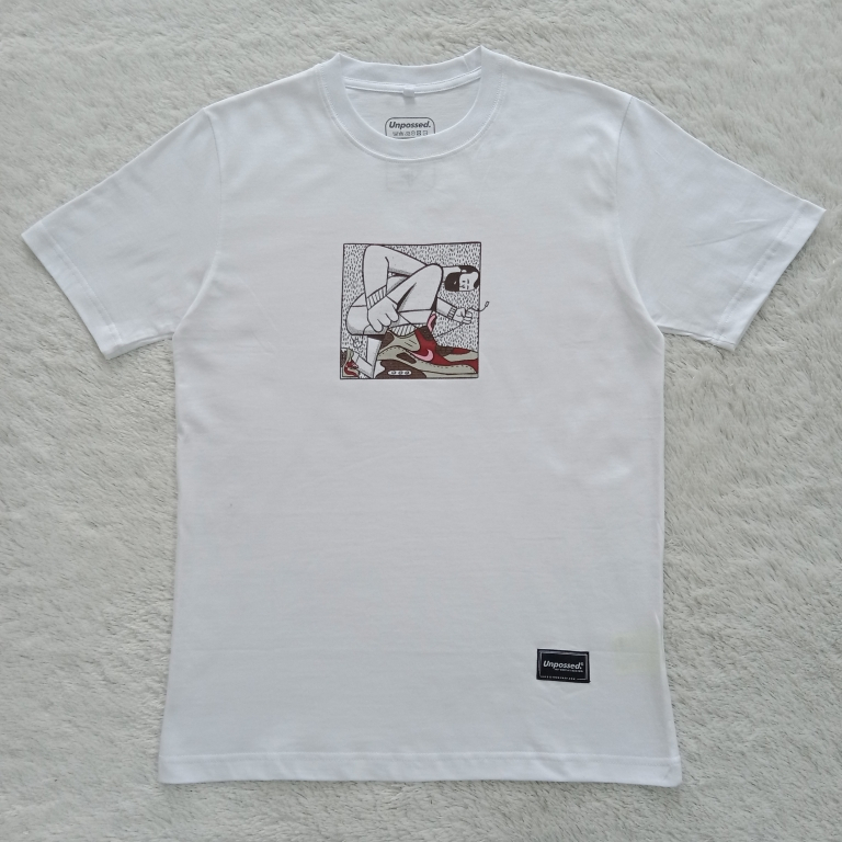 Unpossed Kaos Pendek "Shoes" White 732