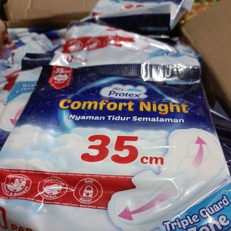 PEMBALUT HERS PROTEX, COMFORT NIGHT 35CM*1PAD.PROMO SATU DUS