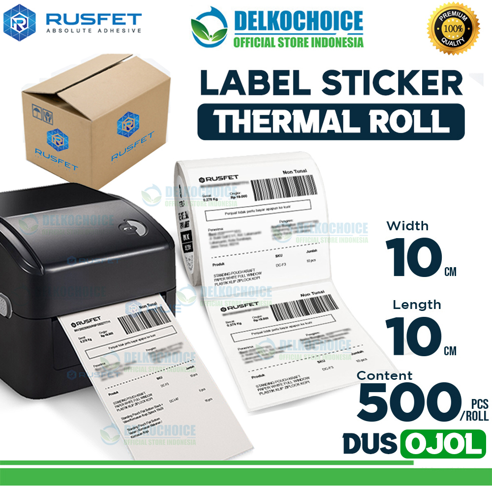 

Thermal Label Sticker Paper Roll Resi Barcode Online Shop RUSFET / DUS OJOL