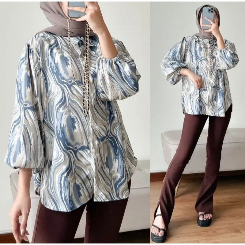 GHALAXIE BLOUSE | Shakila Twill Motif